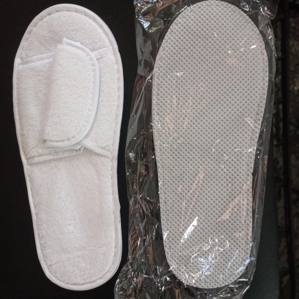 NEW White Open-Toe Slippers